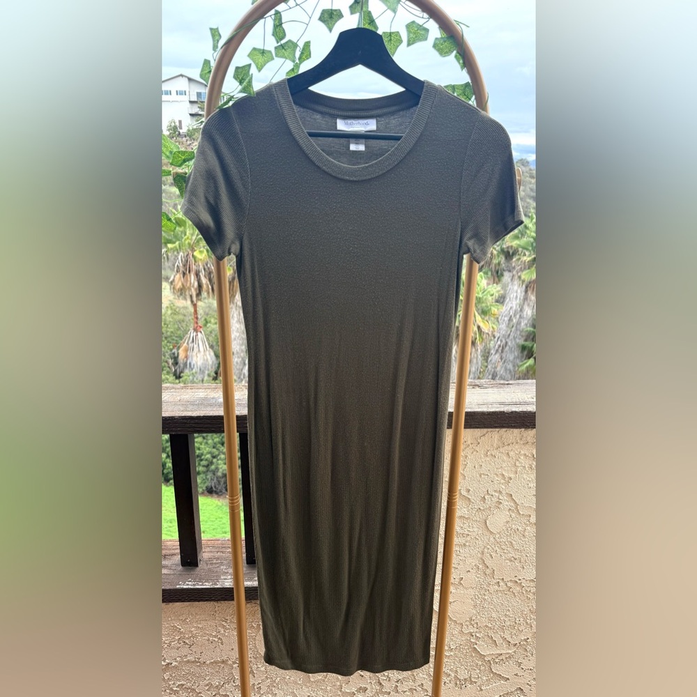 Motherhood Maternity Olive Green Ribbed Top
